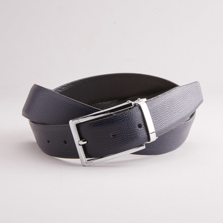 Grain Traditional Style Belt // Navy