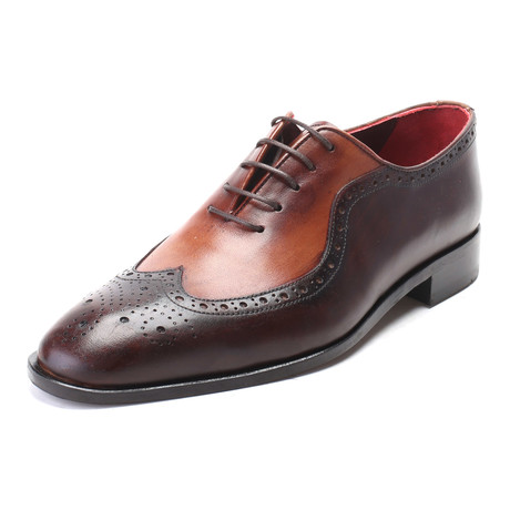 Two-Toned Wingtip Oxford // Brown + Tobacco
