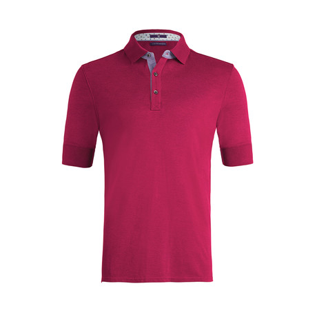Johnby Solid Short-Sleeve Polo Shirt // Victory Red