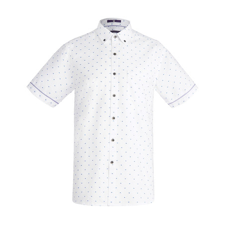 Abbey Short-Sleeve Woven Shirt // White