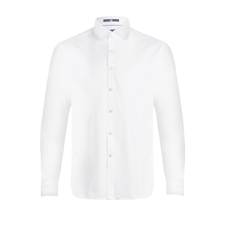 Beeston Long-Sleeve Woven Shirt // White