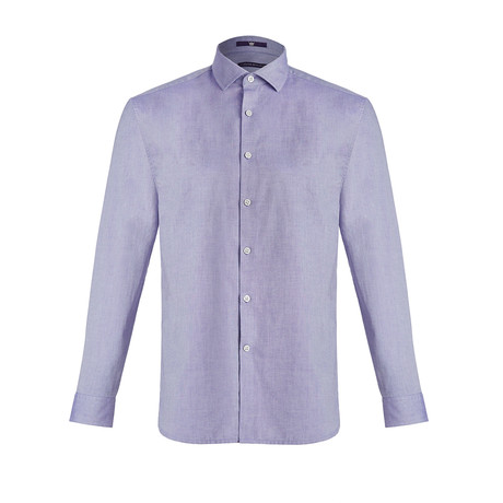 Beeston Woven Long-Sleeve Shirt // Purple