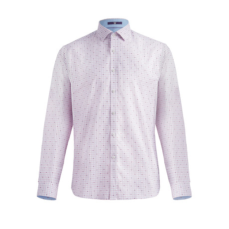 Wentworth Long-Sleeve Woven Shirt // Pink + Blue