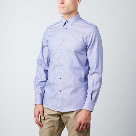 Classic Trend Fit Dress Shirt // Purple Micro Stripe!