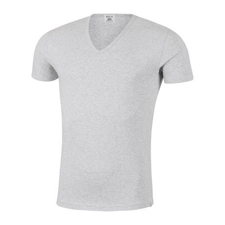 Short Sleeve V-Neck T-Shirt // Gray
