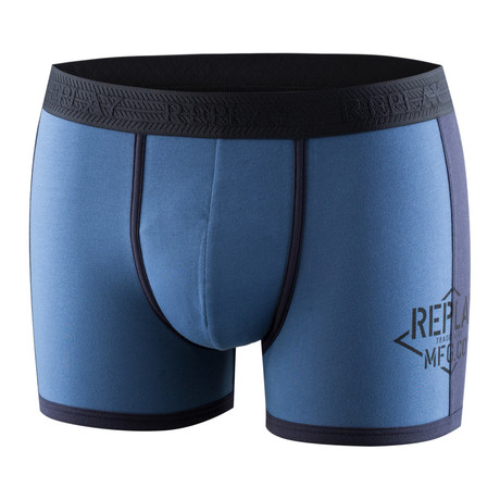 Contrast Piped Fly-Less Boxer Brief // Blue + Navy