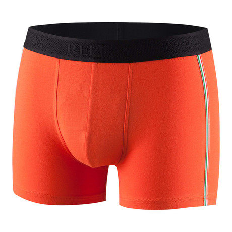 Sport Striped Solid Fly-Less Boxer Brief // Orange