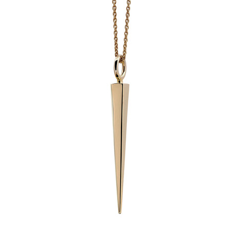 Square Spike Pendant // 18K Solid Yellow Gold