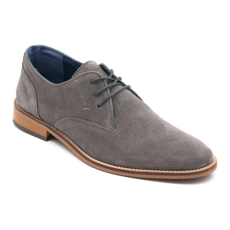 Perforated Suede Derby // Grey