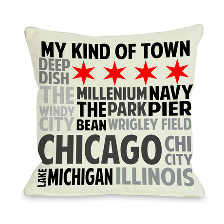 Chicago Illinois Subway Style Words // Pillow