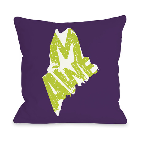 Maine State Type // Pillow
