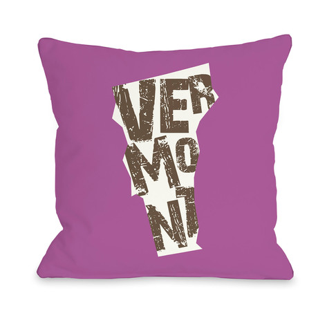 Vermont State Type // Pillow