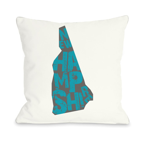 New Hampshire State Type // Pillow