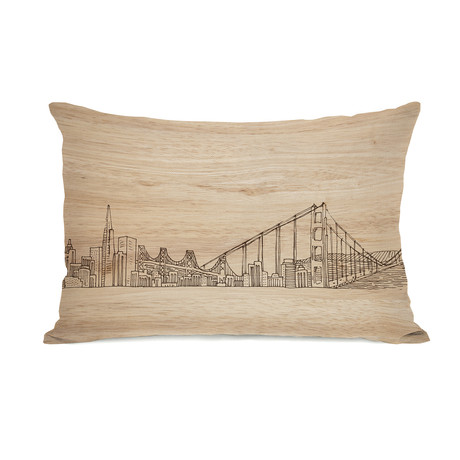 SF Skyline Wood // Pillow