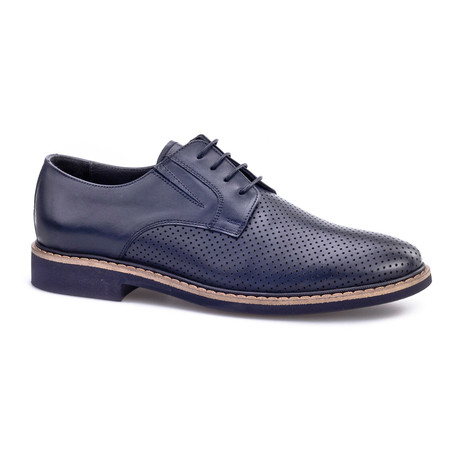 Cumhur Perforated Oxford // Dark Blue