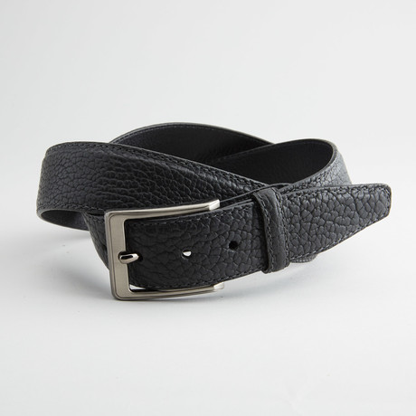 Bison Leather Belt // Black