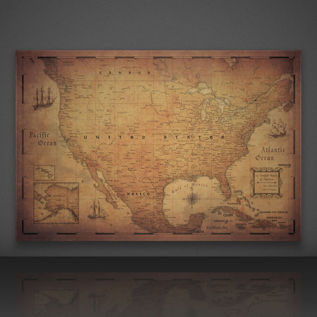 USA Travel Map Pin Board // Golden Aged