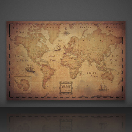 World Travel Map Pin Board // Golden Aged