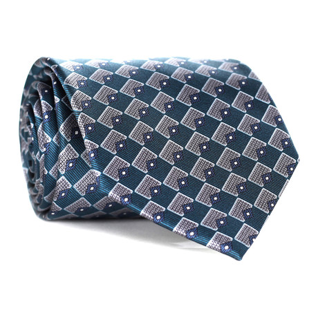 Triangle Pattern Tie // Teal