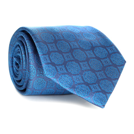 Paisley Tile Pattern Tie // Blue