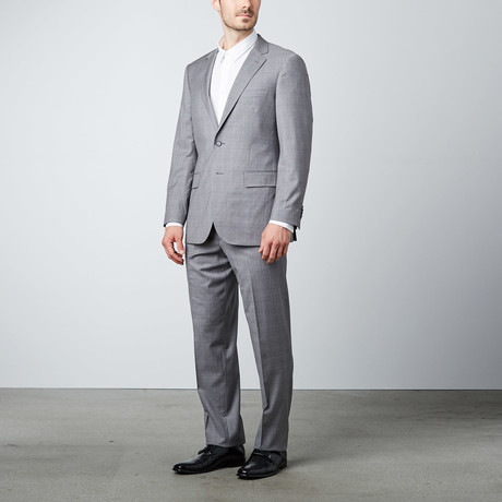 Paolo Lercara // Windowpane Suit // Grey