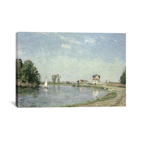 At the River`s Edge // Camille Pissarro // 1871