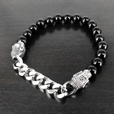 Buddha Combo Bracelet // Black Onyx Bead