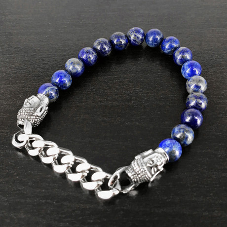 Buddha Combo Bracelet // Lapis Lazuli Bead