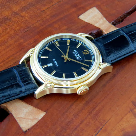 Boschett Timepieces Legacy Automatic // Black + Yellow Gold