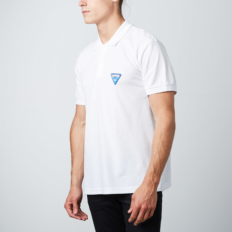 Wave Patch Polo // White