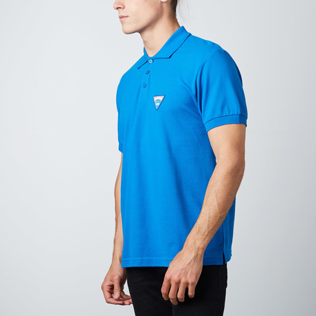 Wave Patch Polo // Blue
