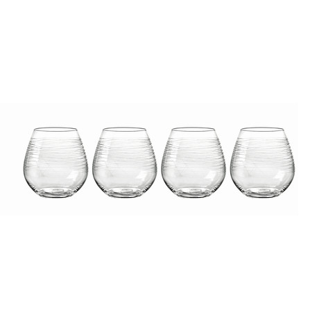 Graffiti Stemless Glass // Red Wine // Set of 4