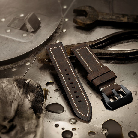 Aeromeister Watch Strap // Dark Brown Leather // S12