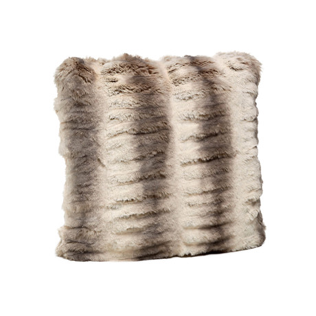 Couture Faux Fur Pillow // Truffle Chinchilla