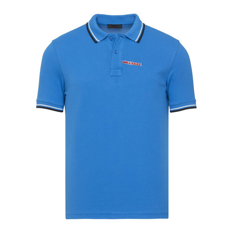 Contrast Stripe Trimmed Polo // Turquoise