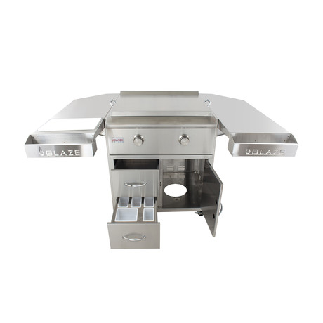 Grill Cart + Shelving Unit For Gas Griddle