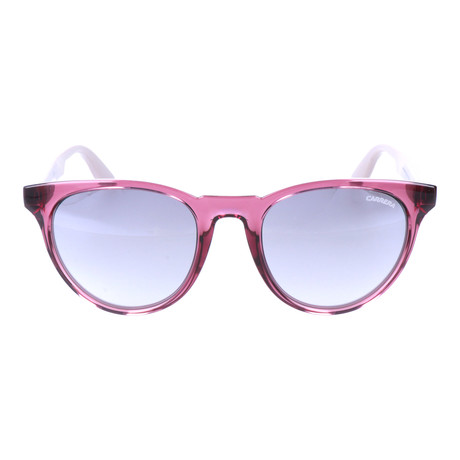 Clear Colorblocked Thick Rim Rounded Wayfarer // Wine + Mauve