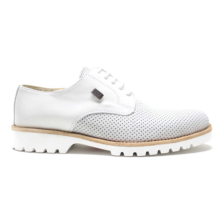 Edition Perforated Lace-Up Derby // White