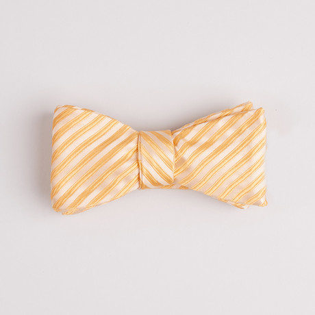 Jacquard Diagonal Stripe Bow Tie // Melon
