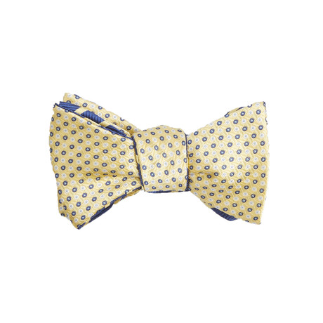 Zag Dot Jacquard Tie // Yellow + Blue