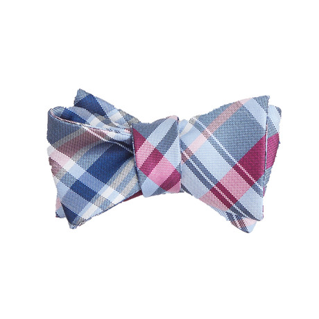 Plaid Jacquard Tie // Pink + Blue