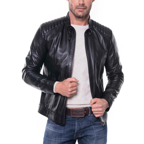Honaz Leather Jacket // Black