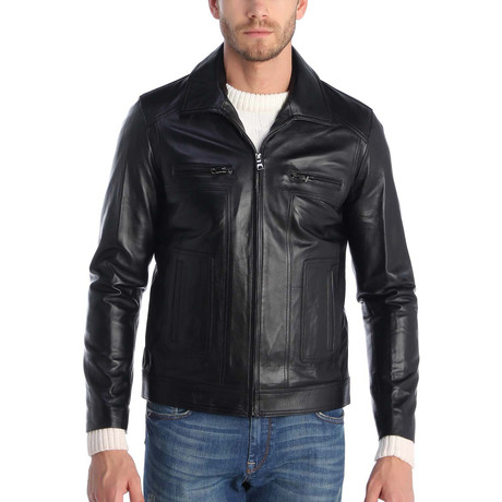 Kavak Leather Jacket // Black