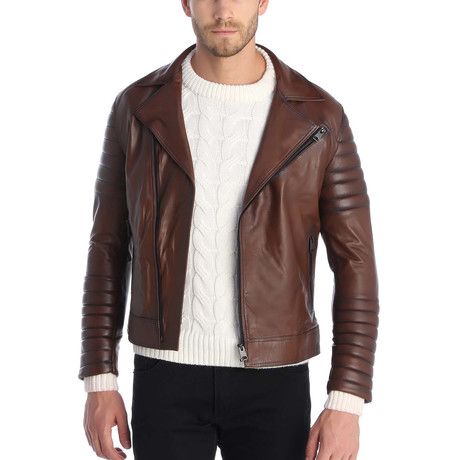 Guluc Leather Jacket // Brown