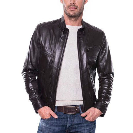 Altınova Leather Jacket // Brown