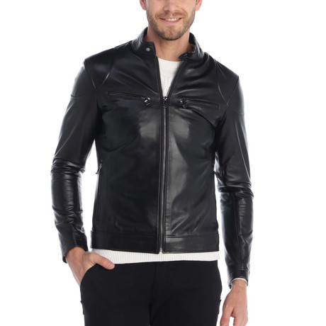 Konaklı Leather Jacket // Black