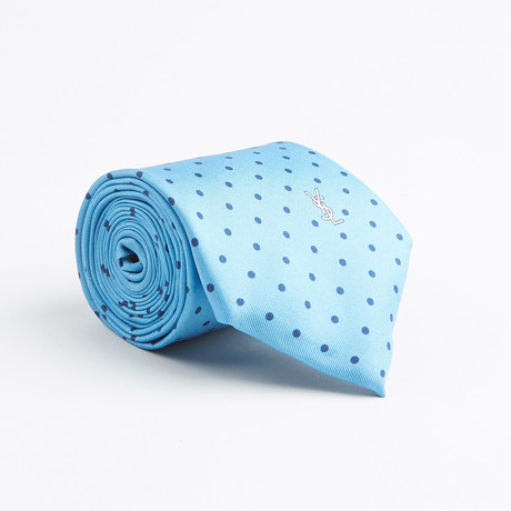 Mini Dot Silk Tie // Blue