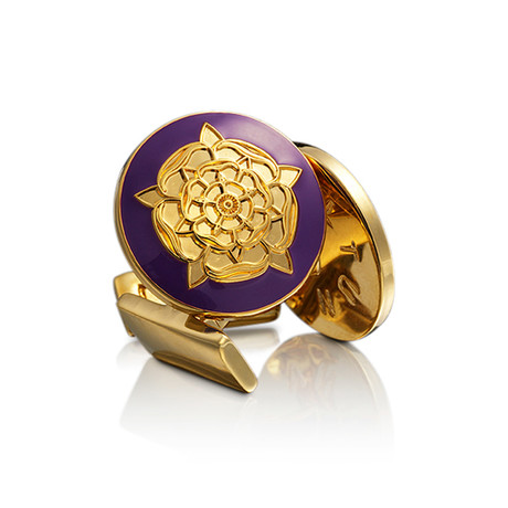 The Tudor Rose Gold Cufflinks // Palatine Purple