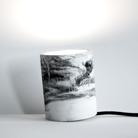 Symbiosis Cylinder Plaster Table Lamp