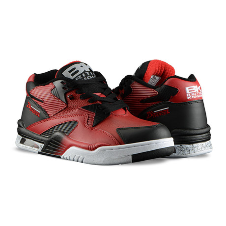 Control Mid Sneaker // Mars Red + Black + White